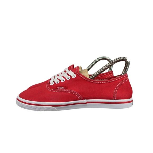 Vans Shoes Womens 5.5 Sneakers Authentic Lo Pro Skate Casual Red Canvas Lace Up - Picture 4 of 12